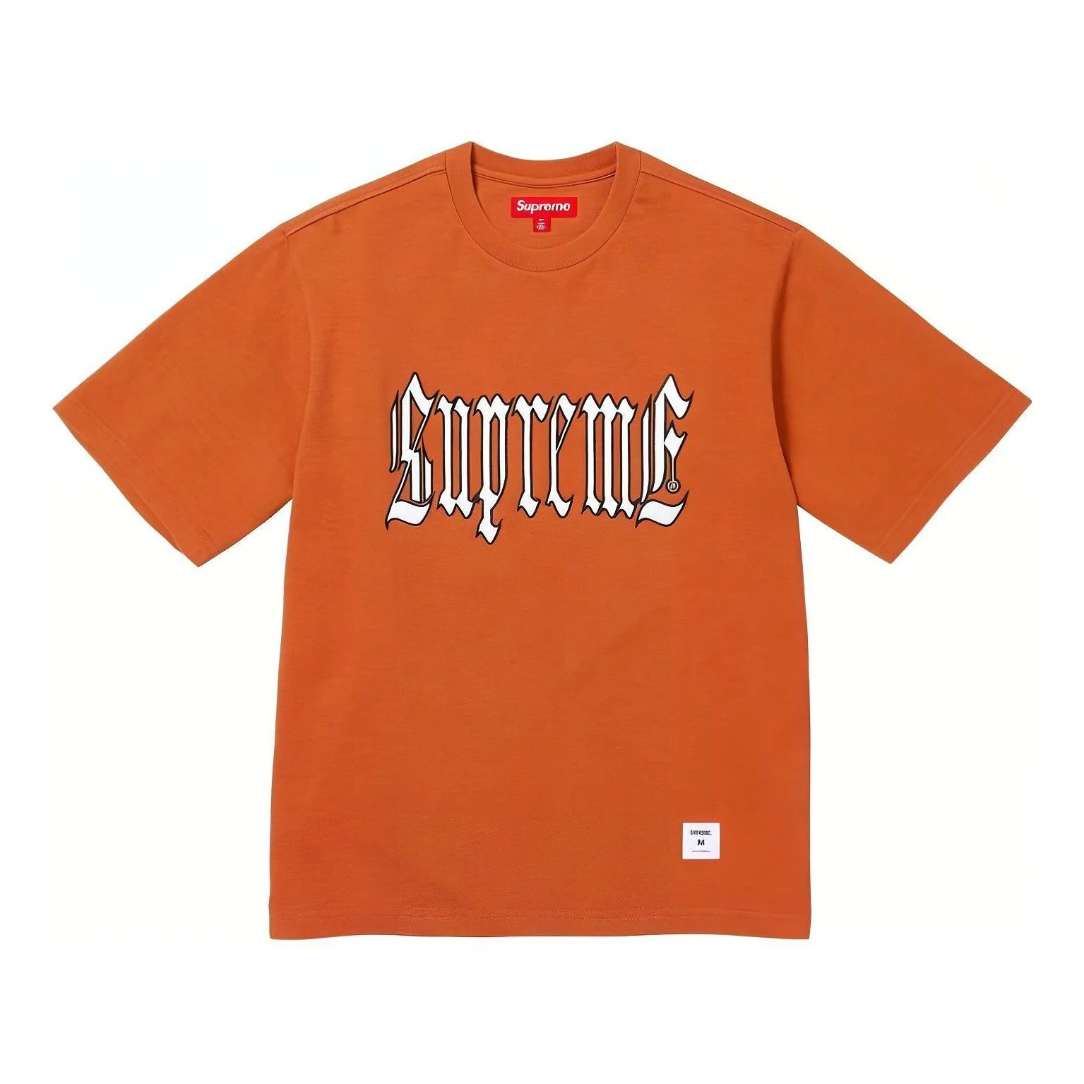 Supreme Old English S/S T-Shirt 'Orange White' SUP-SS24-125