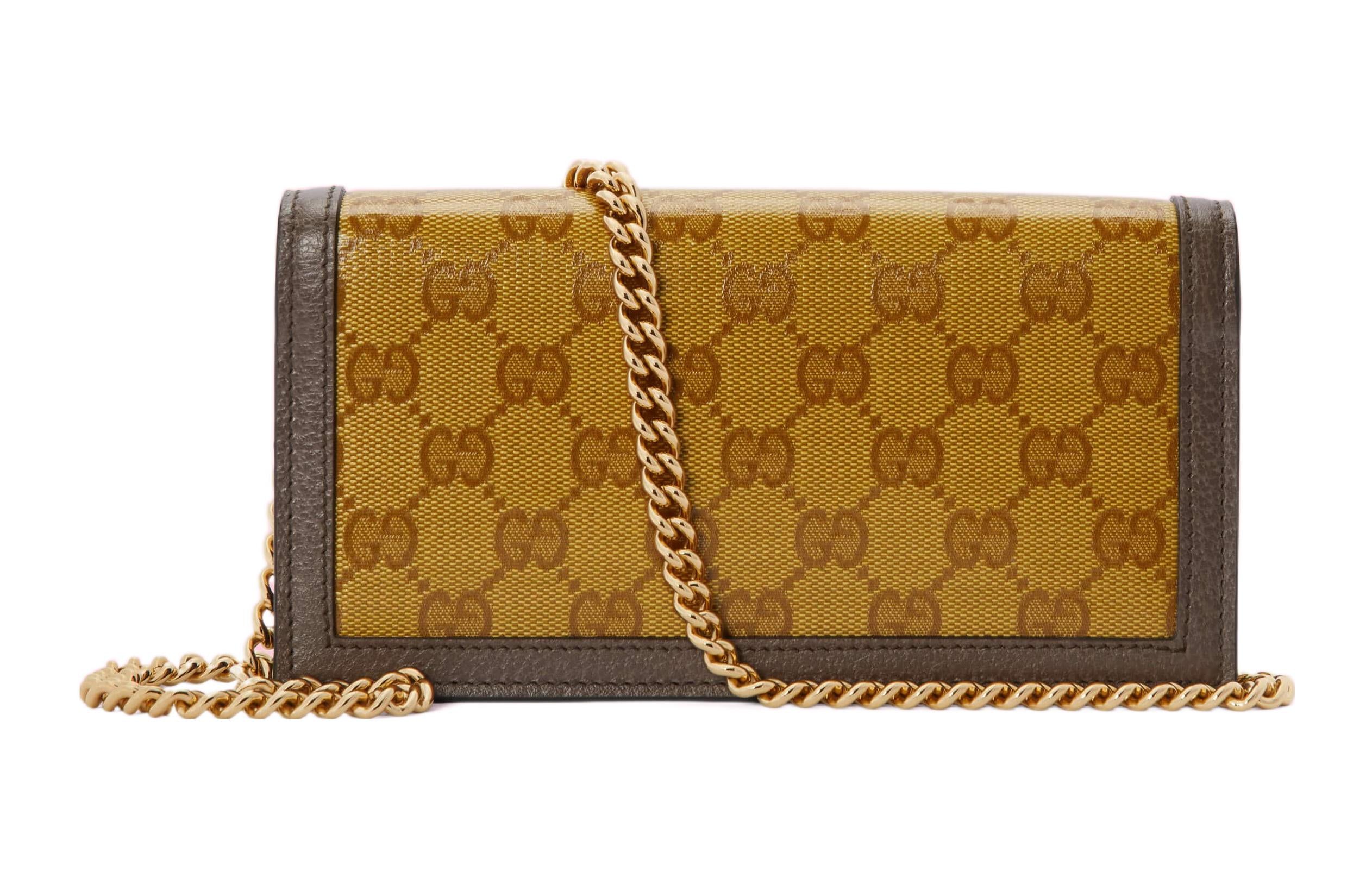 (WMNS) Gucci x adidas SS22 Chain Logo Crossbody Bag 'Yellow Brown' 621892-UVSCG-7267 - Image 7