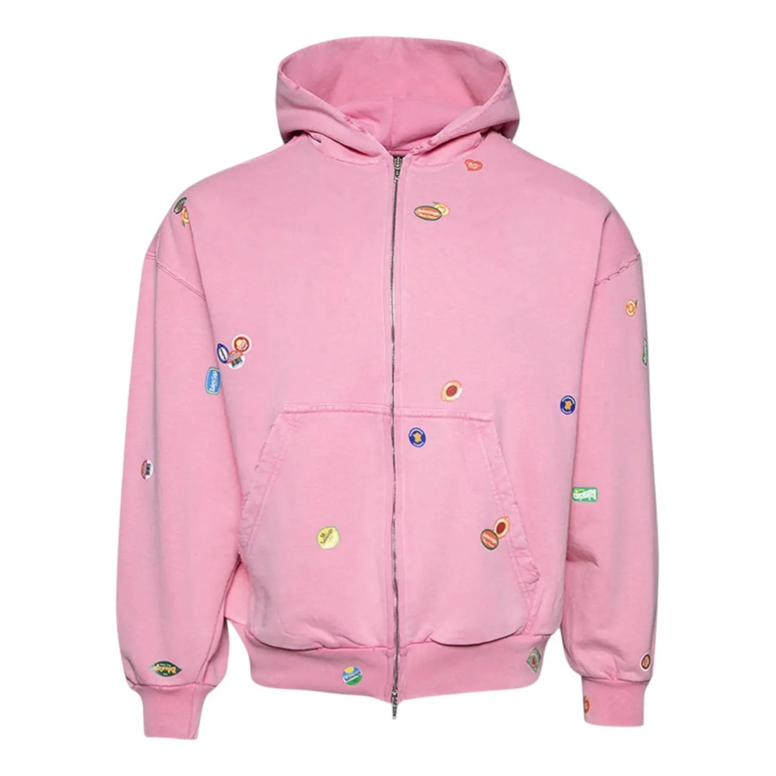 Balenciaga Fruity Zip-Up Hoodie 'Faded Dirty Pink' 803264TRVS59568