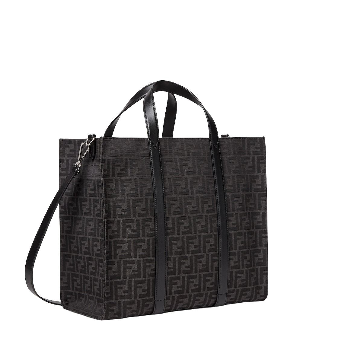 Fendi FW25 FF Jacquard Shopper FF Jacquard Bag 'Black' 7VA390AG0MF0NPN - Image 2