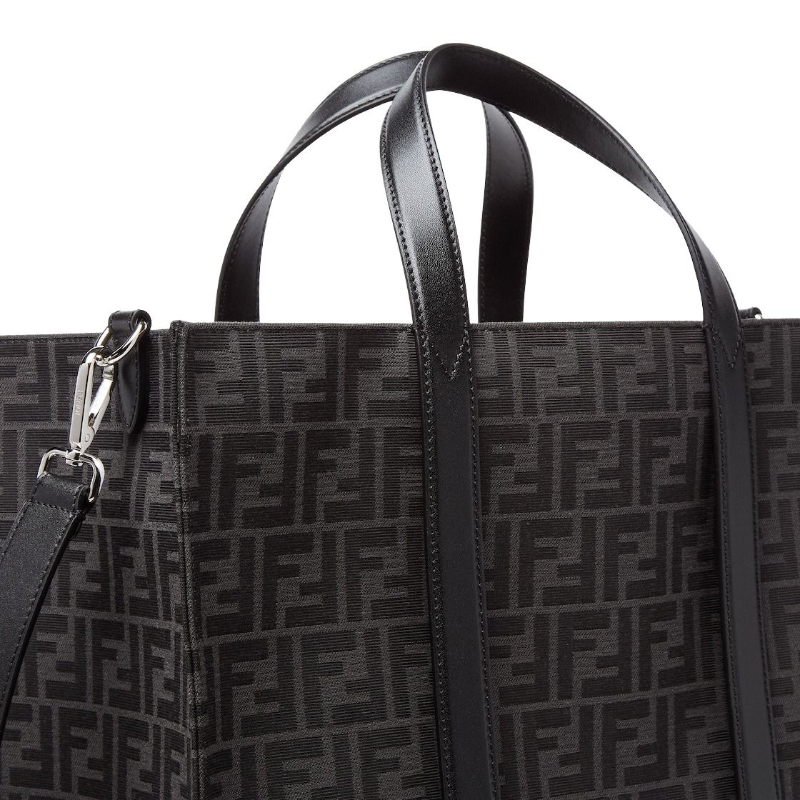 Fendi FW25 FF Jacquard Shopper FF Jacquard Bag 'Black' 7VA390AG0MF0NPN - Image 5