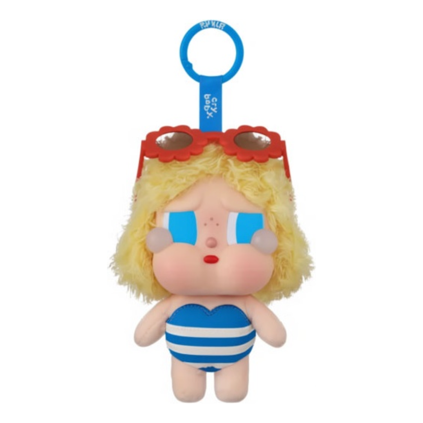 Pop Mart CRYBABY Vacation Mode On Series Vinyl Plush Pendant 'Sunbathing' PPMT-2510-0051-991617579