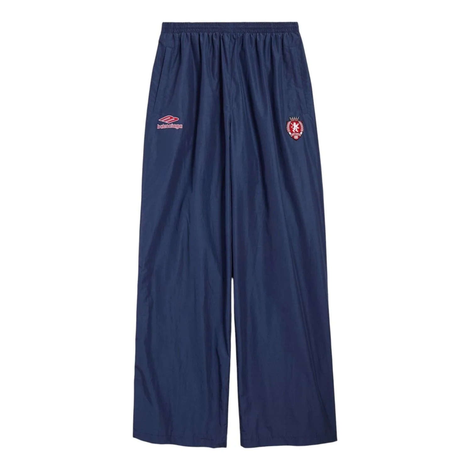 Balenciaga 3B Football Tracksuit Pants 'Dark Navy Red' 857656TPQ386641