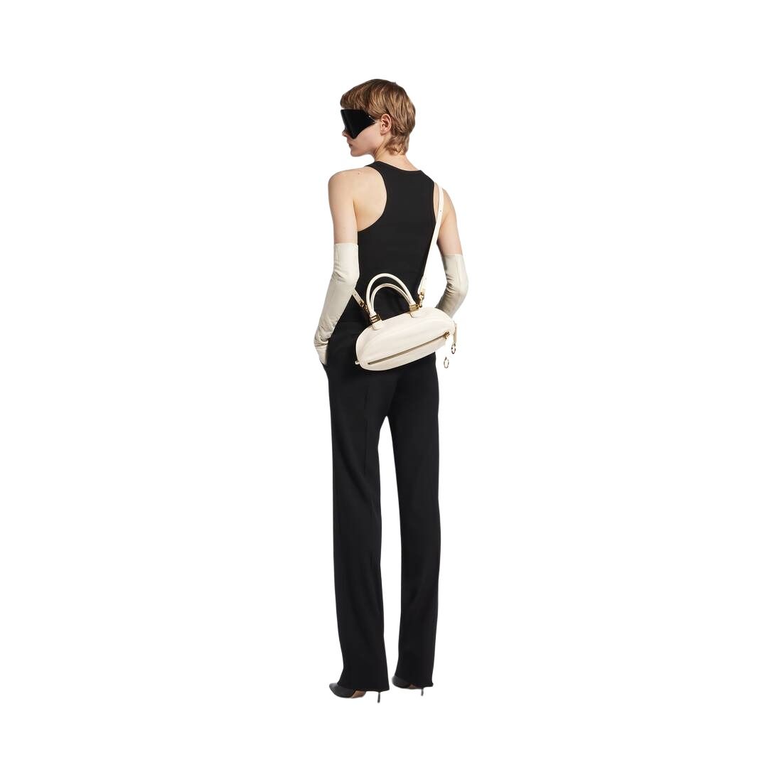 (WMNS) Balenciaga Bolero Bowling Bag Mini 'Cream' 8685852ACJS9404 - Image 9