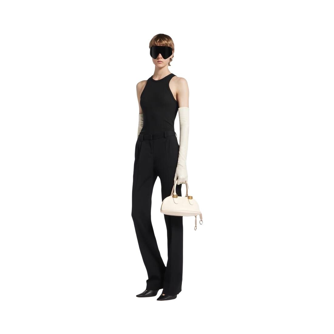 (WMNS) Balenciaga Bolero Bowling Bag Mini 'Cream' 8685852ACJS9404 - Image 8