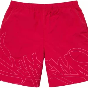 Supreme Tag Water Shorts 'Red' SUP-SS24-168