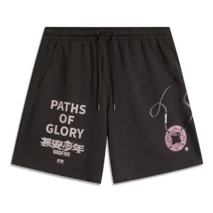 Li-Ning BadFive Changan Boys Graphic Shorts 'Black Brown' AKSU965-1