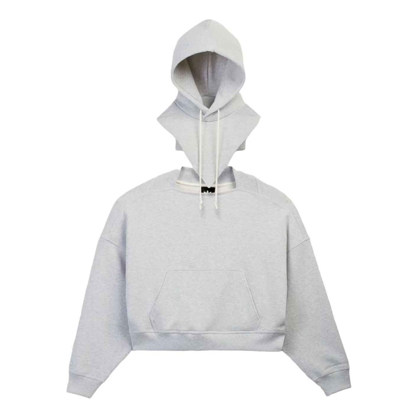 adidas x Bad Bunny Heavy Hooded Balaclava Sweatshirt 'Light Grey Heather' KF1798