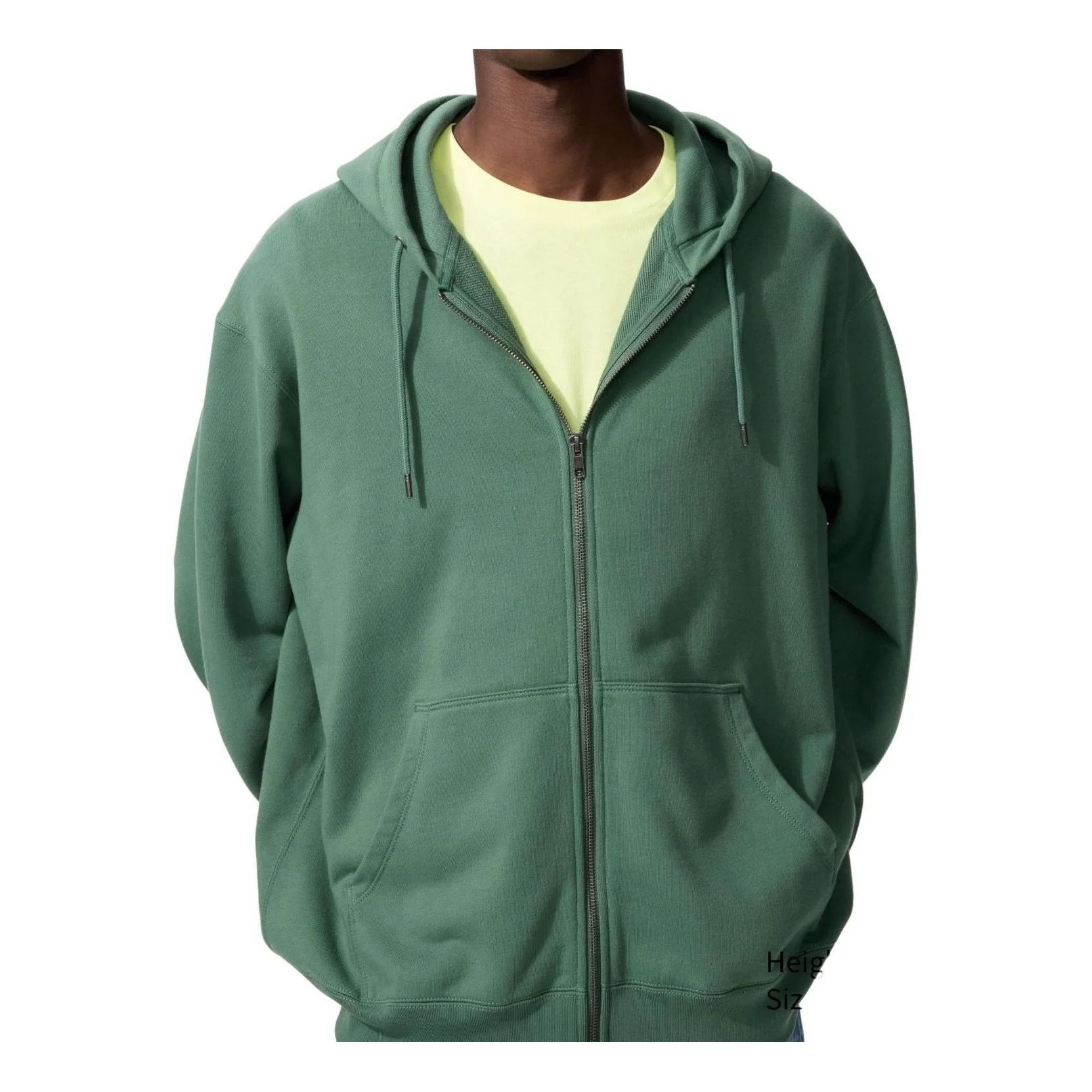 Uniqlo Sweat Full-zip Hoodie 'Green' 482311-55