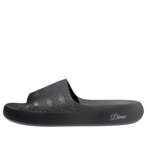 (WMNS) adidas x Dime Adilette Ayoon Slides Asia Sizing 'Black Vista Grey' IG2042