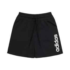 (WMNS) adidas Essentials Linear French Terry Shorts Asia Sizing 'Black White' IC4442