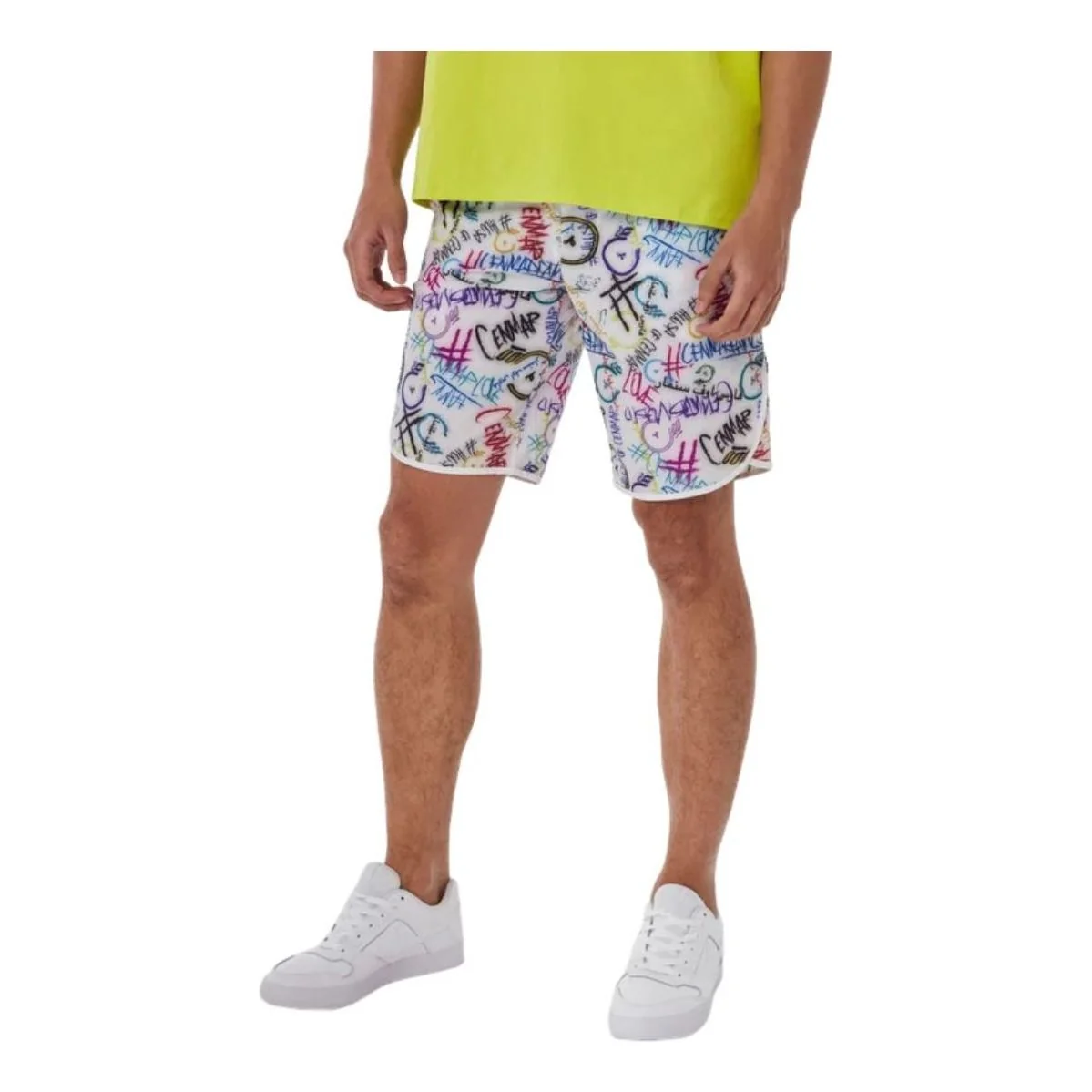 House of Cenmar Short 'White Multicolor' HOC-IS