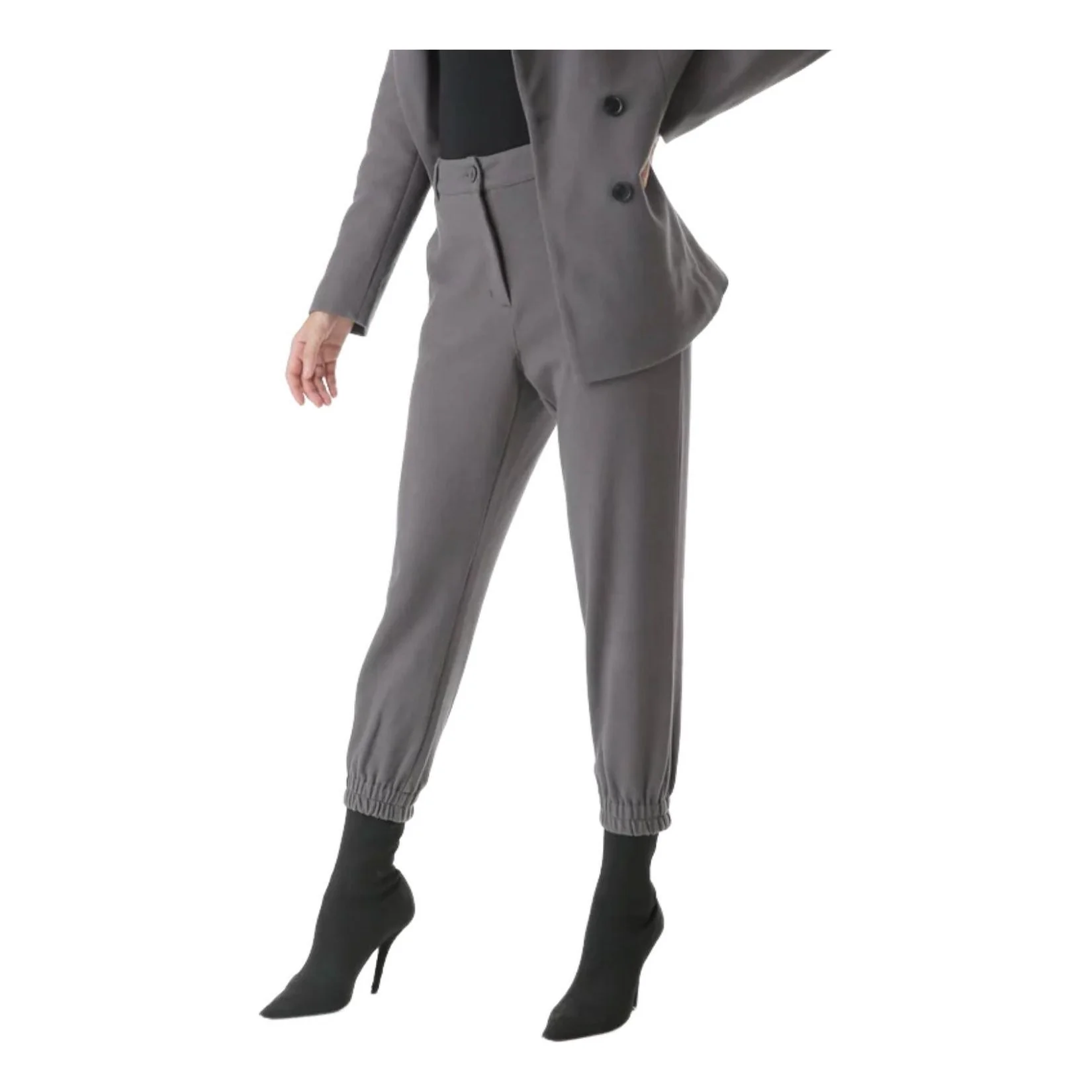 (WMNS) House of Cenmar Double Breasted Pants 'Gray' HOC-B0C01