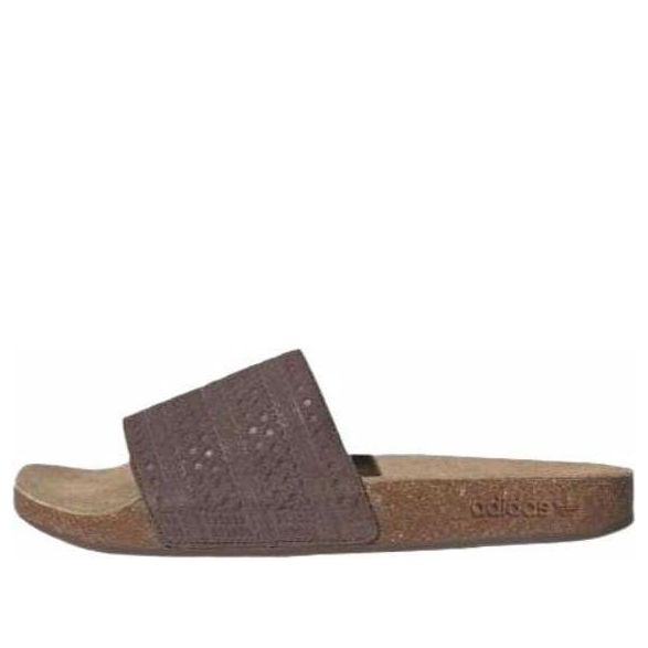 adidas Originals Adilette Slides Asia Sizing 'Brown Gum' JH5493