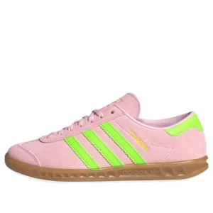 (WMNS) adidas Hamburg 'Clear Pink Solar Green' JS0683