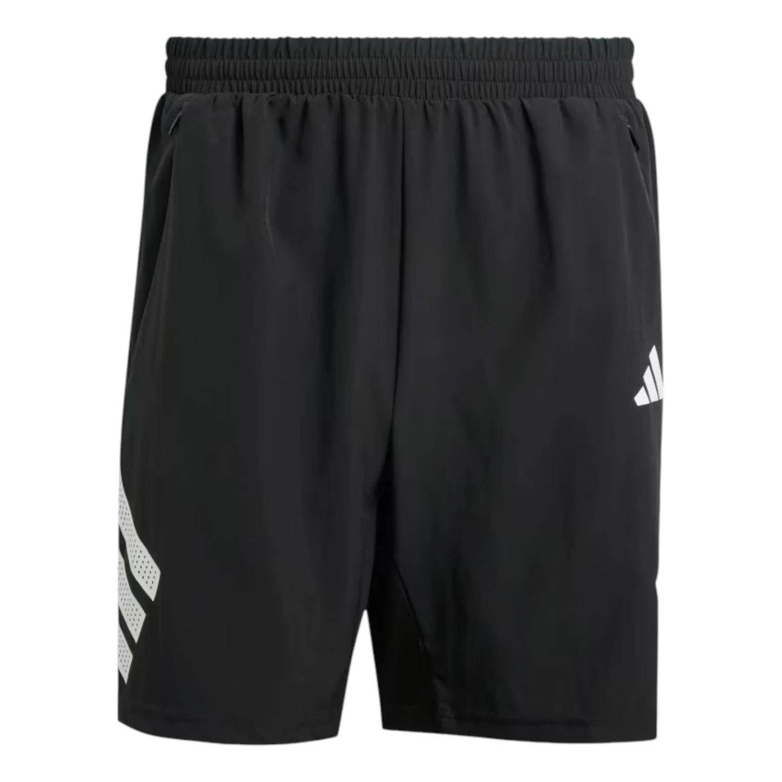 adidas Icon Three Stripes Shorts 'Black White' JE5673