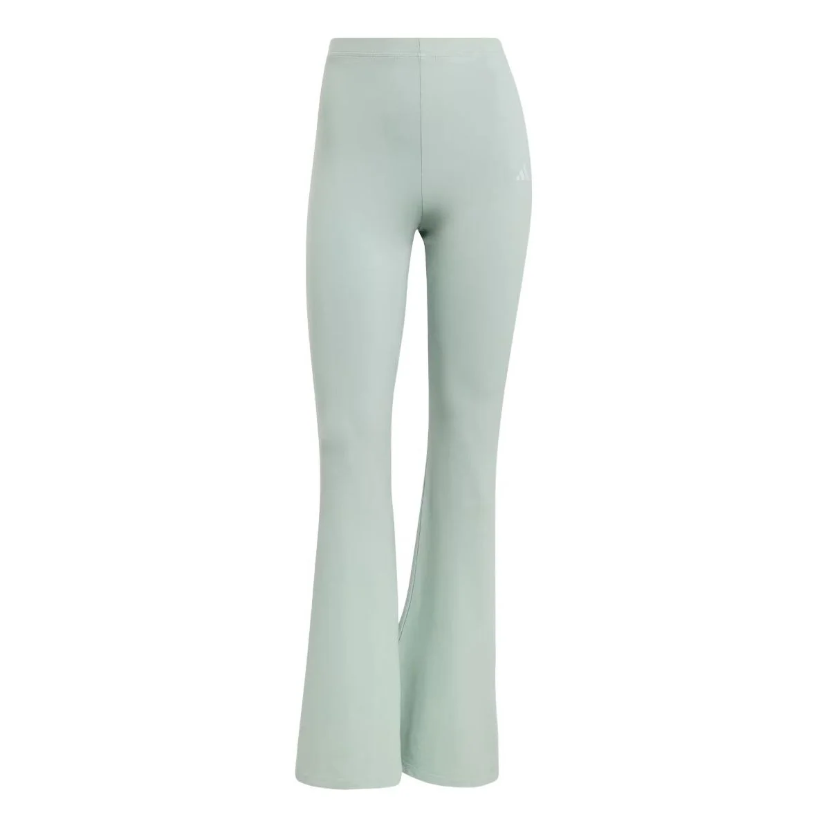 (WMNS) adidas Essentials Small Logo Flared Leggings 'Wonder Sage White' KT0547