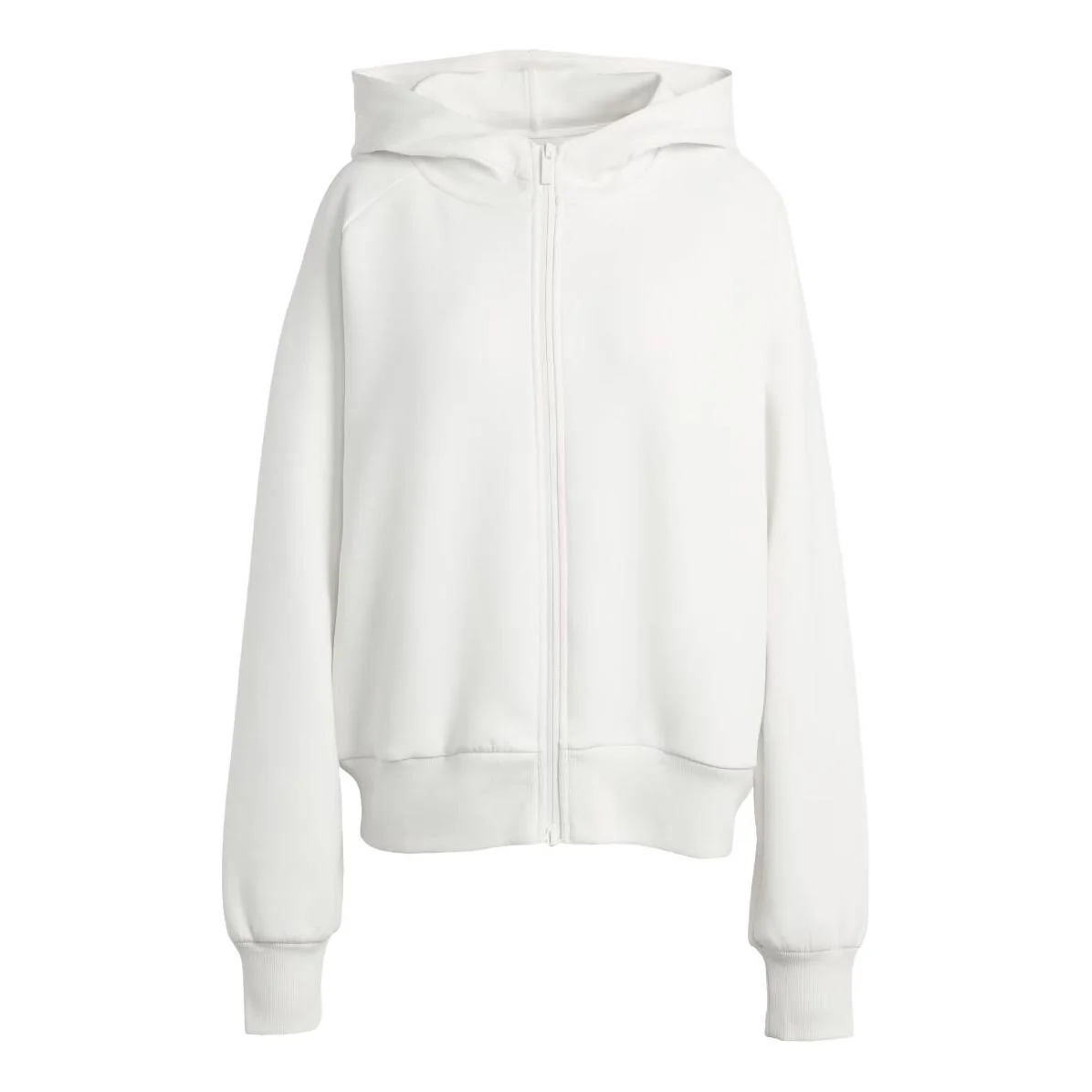 (WMNS) adidas Soft Lux Full Zip Hoodie 'Off White' KT3123