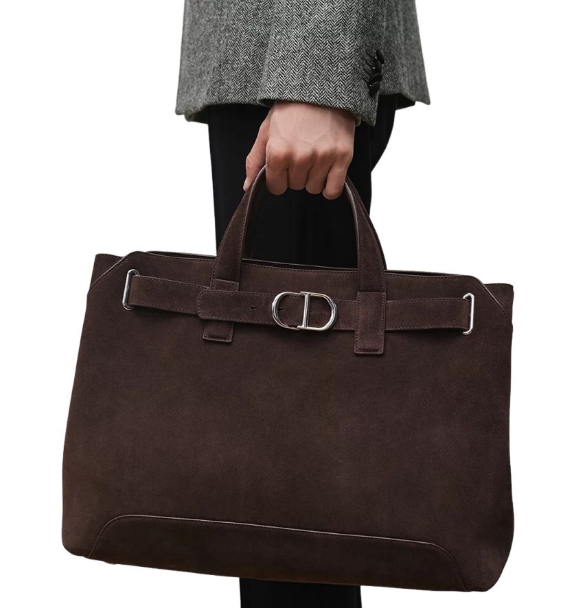DIOR 26 Medium Dior Normandie Tote Bag 'Deep Brown' 1LLSH290OTU-H108 - Image 2