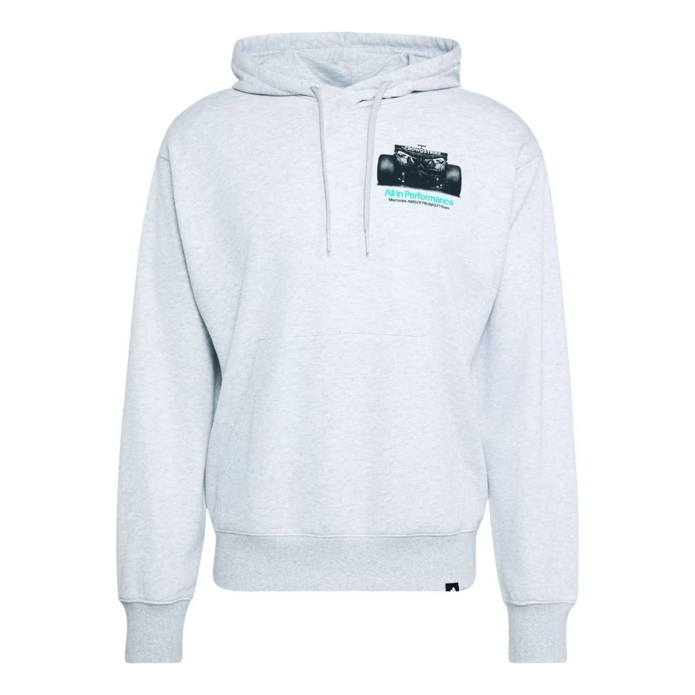 adidas x Mercedes AMG Petronas Formula 1 Team Hoodie Asia Sizing 'Light Grey Heather Semi Mint Rush' HY8003