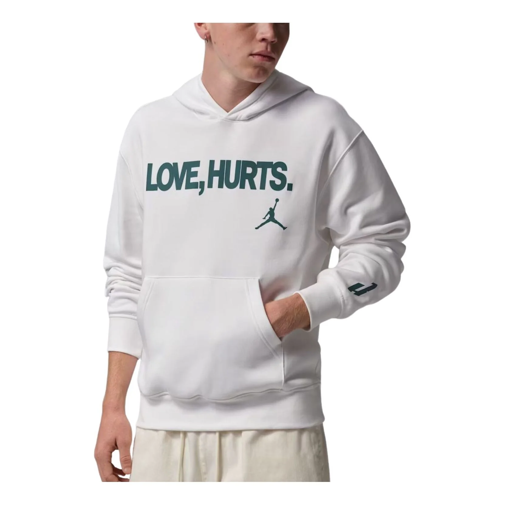 Air Jordan Jalen Hurts Fleece Hoodie 'White' IQ3758-100