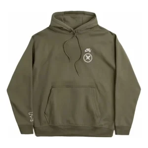 Nike SB x Yuto Graphic Fleece Pullover Hoodie 'Medium Olive' FN0551-222