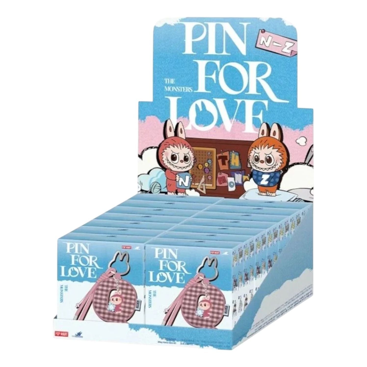 Pop Mart The Monsters Labubu Pin for Love Letter Pendant Sealed Case (N-Z) (14 Blind Boxes) PPMT-2508-0027-945637372