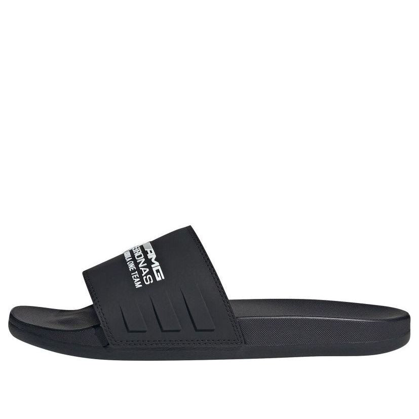 adidas x Mercedes AMG Adilette Slides Asia Sizing 'Petronas Formula One Team Core Black' JR1070