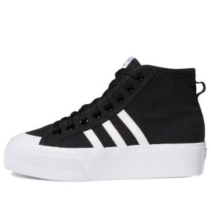 (WMNS) adidas Nizza Platform Mid 'Core Black White' FY2783