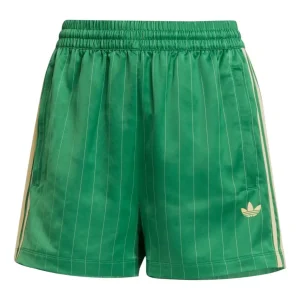 (WMNS) adidas Pinstripe Satin Shorts Asia Sizing 'Green' KD2284