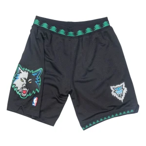 Mitchell & Ness NBA Authentic Shorts Minnesota Timberwolves Alternate 2003-04 'Black Green' ASHRGS18125-MTIBLCK03