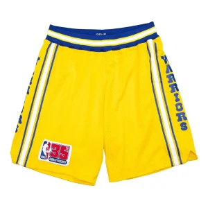 Mitchell & Ness NBA Authentic Shorts Golden State Warriors 1980-81 'Yellow Blue' ASHRSB19006-GSWYELL80