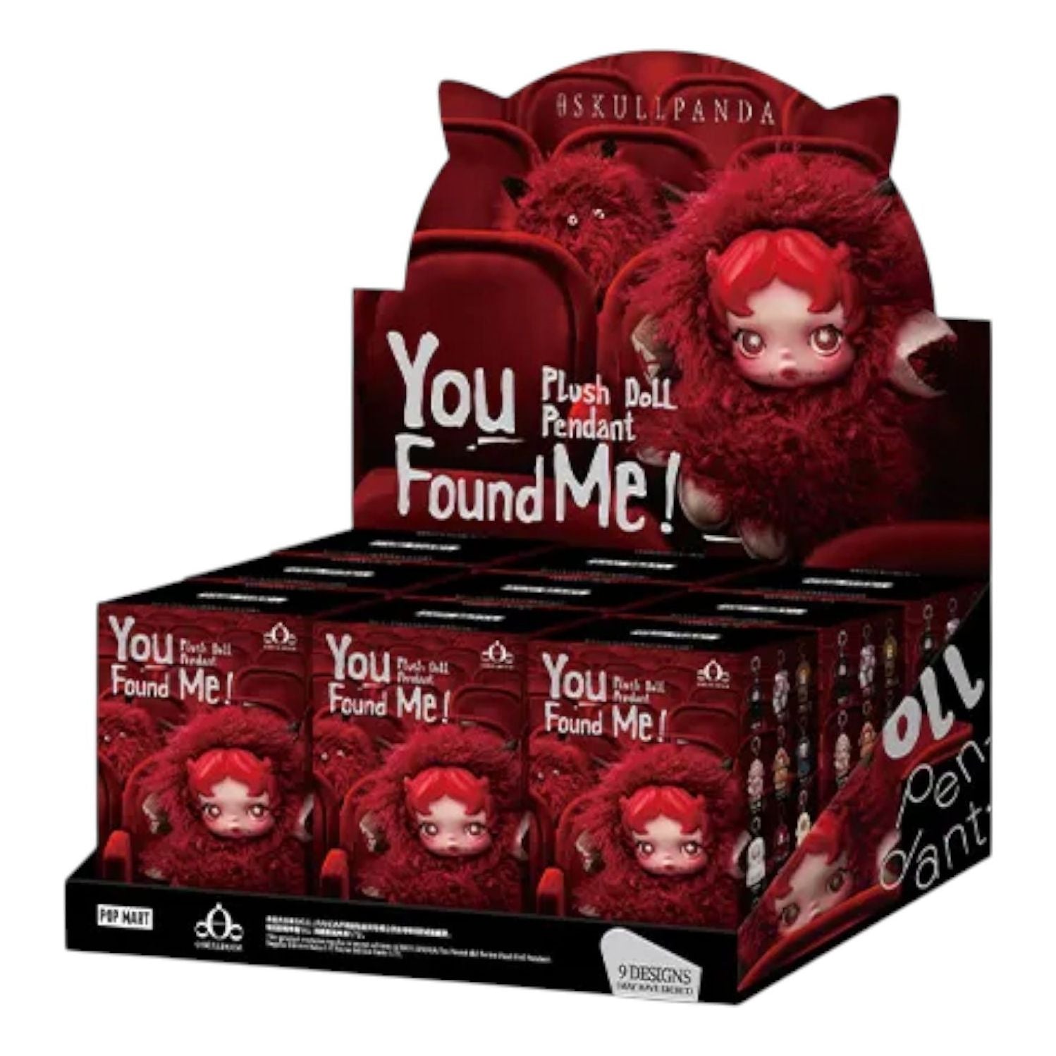 Pop Mart Skullpanda You Found Me Plush Doll Pendant Sealed Case (9 Blind Boxes) PPMT-2509-0018