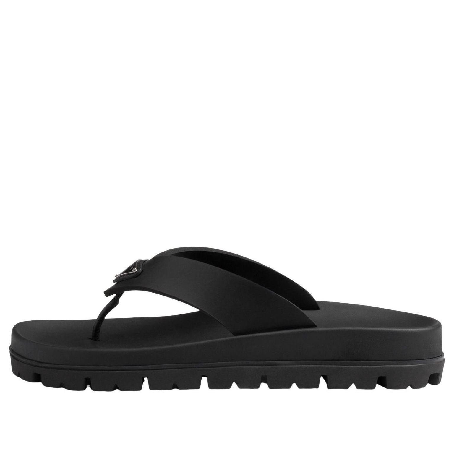 (WMNS) PRADA SS26 Rubber Thong Sandals 'Black' 1Y420N-3LKK-F0002