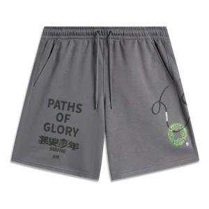 Li-Ning BadFive Changan Boys Graphic Shorts 'Smoke Grey' AKSU965-3