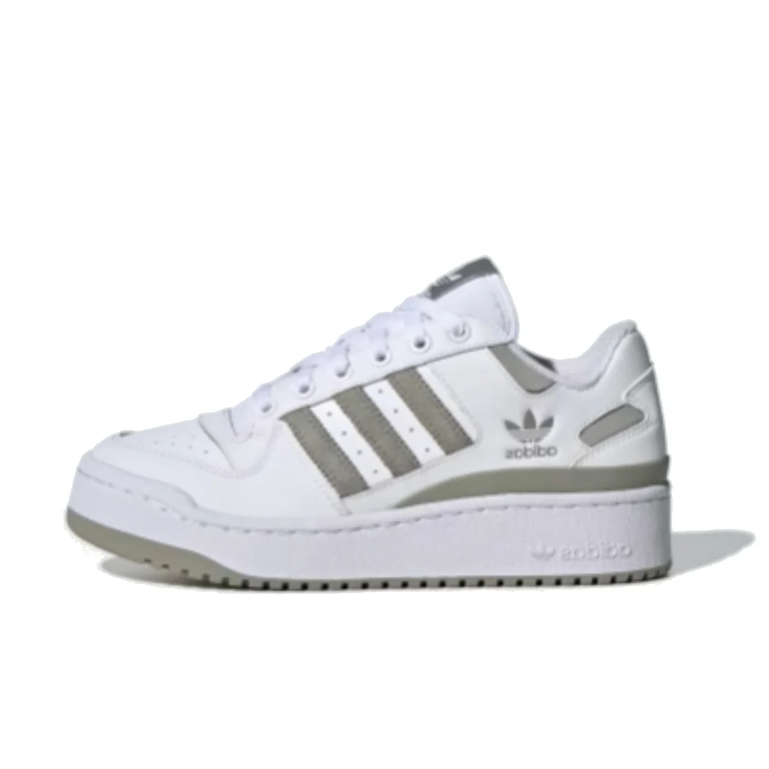 (WMNS) adidas originals Forum Bold Stripes 'White Olive Green' ID0410