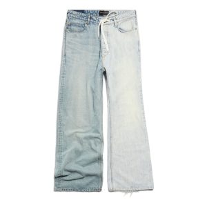 (WMNS) Balenciaga Fifty-fifty Pants 'Blue' 793766TQW752664
