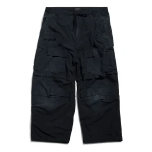 (WMNS) Balenciaga Large Cargo Pants 'Black' 803458TQM101000