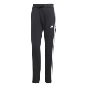 (WMNS) adidas Essentials 3-Stripes French Terry Cuffed Pants Asia Sizing 'Black White' JD5302