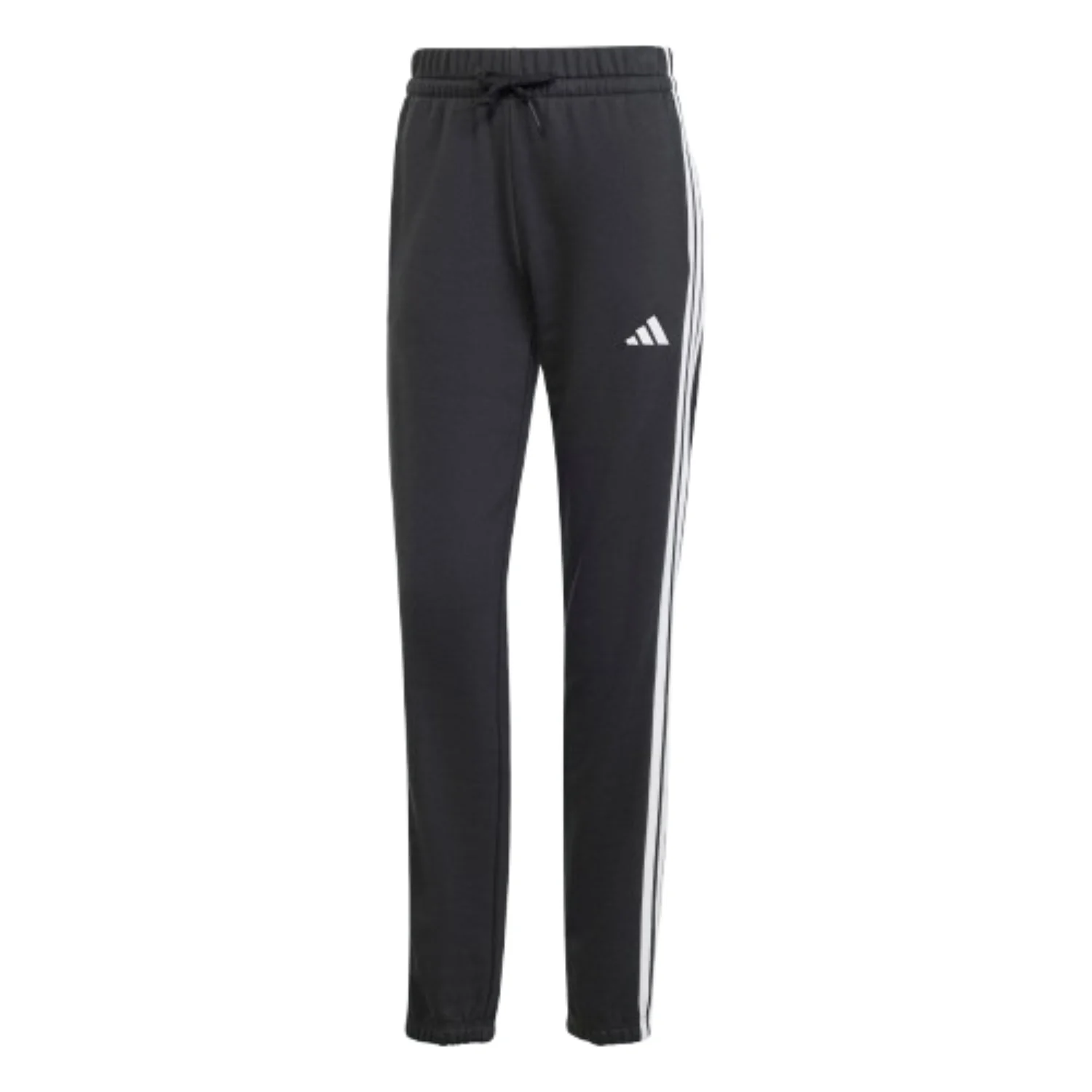 (WMNS) adidas Essentials 3-Stripes French Terry Cuffed Pants Asia Sizing 'Black White' JD5302