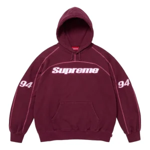 Supreme FW25 Overlock Hooded Sweatshirt 'Burgundy' FW25SW84-BURGUNDY