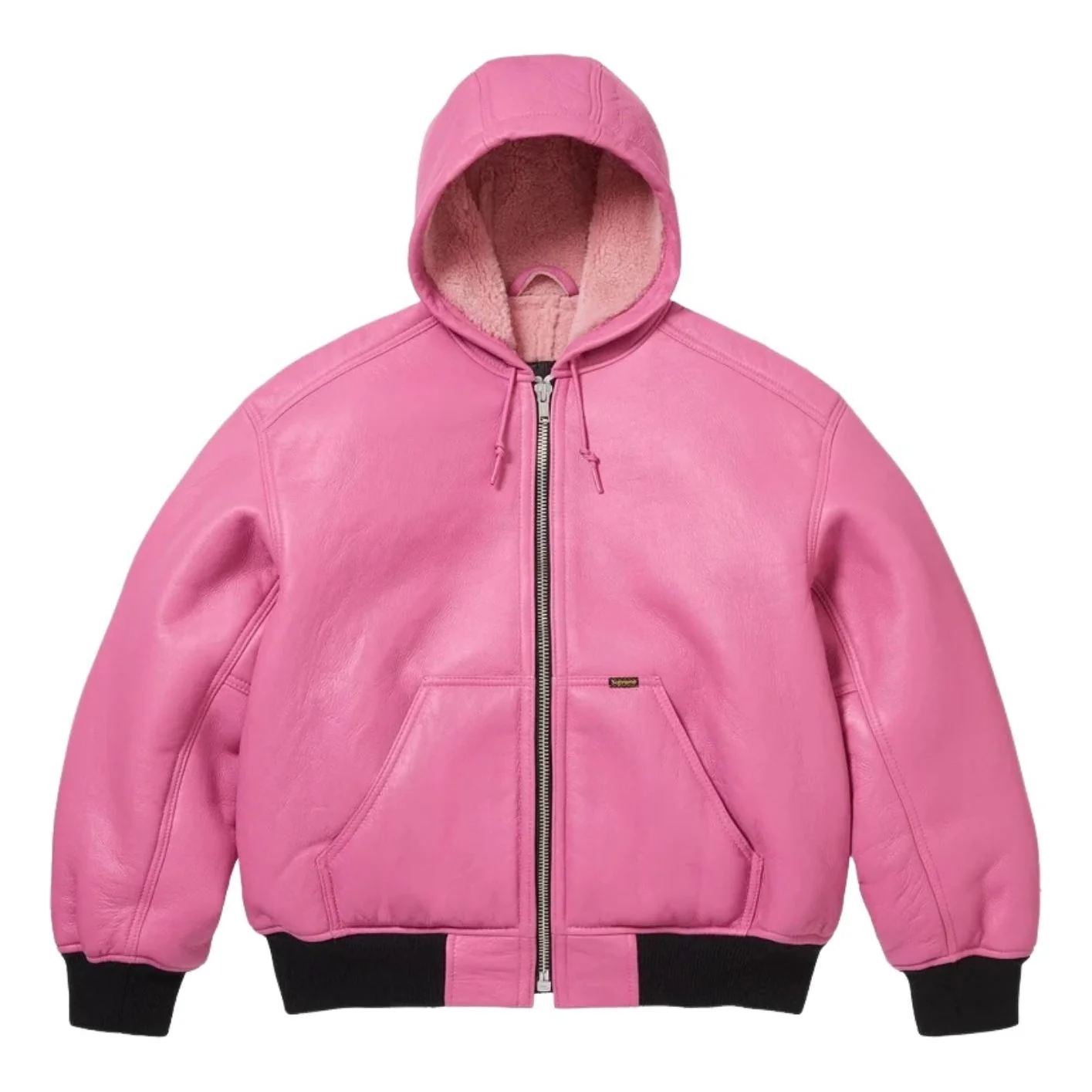 Supreme FW25 x Schott Shearling Hooded Work Jacket 'Pink' SUP-FW25-051-PNK