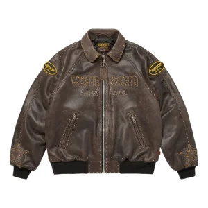 Supreme FW25 Vanson Leathers? b.b. Simon Jacket 'Brown' SUP-FW25-018-BRWN