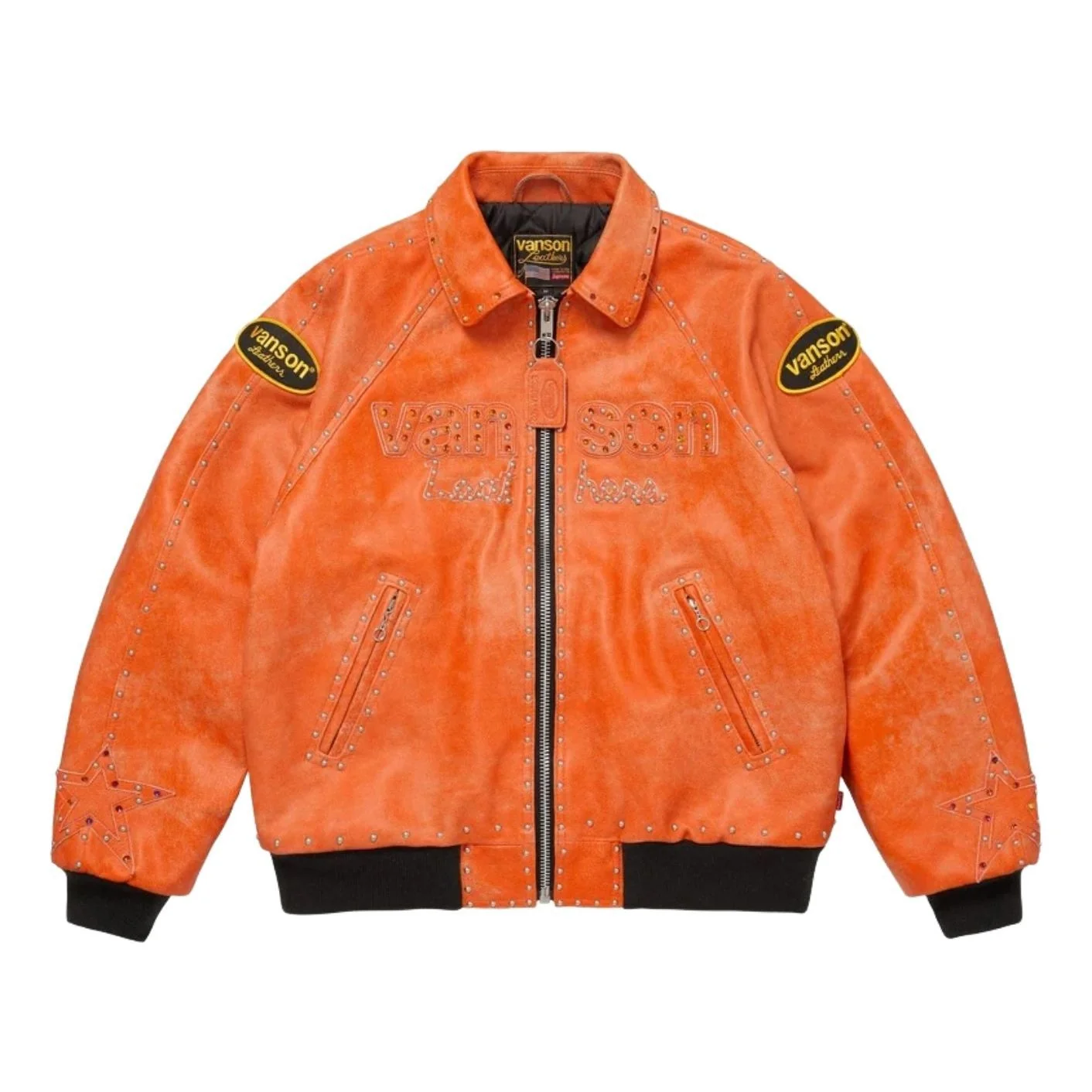 Supreme FW25 Vanson Leathers? b.b. Simon Jacket 'Orange' SUP-FW25-018-ORNG