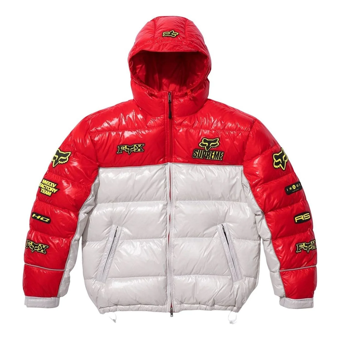 Supreme x Fox Racing Shiny Down Puffer Jacket 'White' FW25J60-WHITE