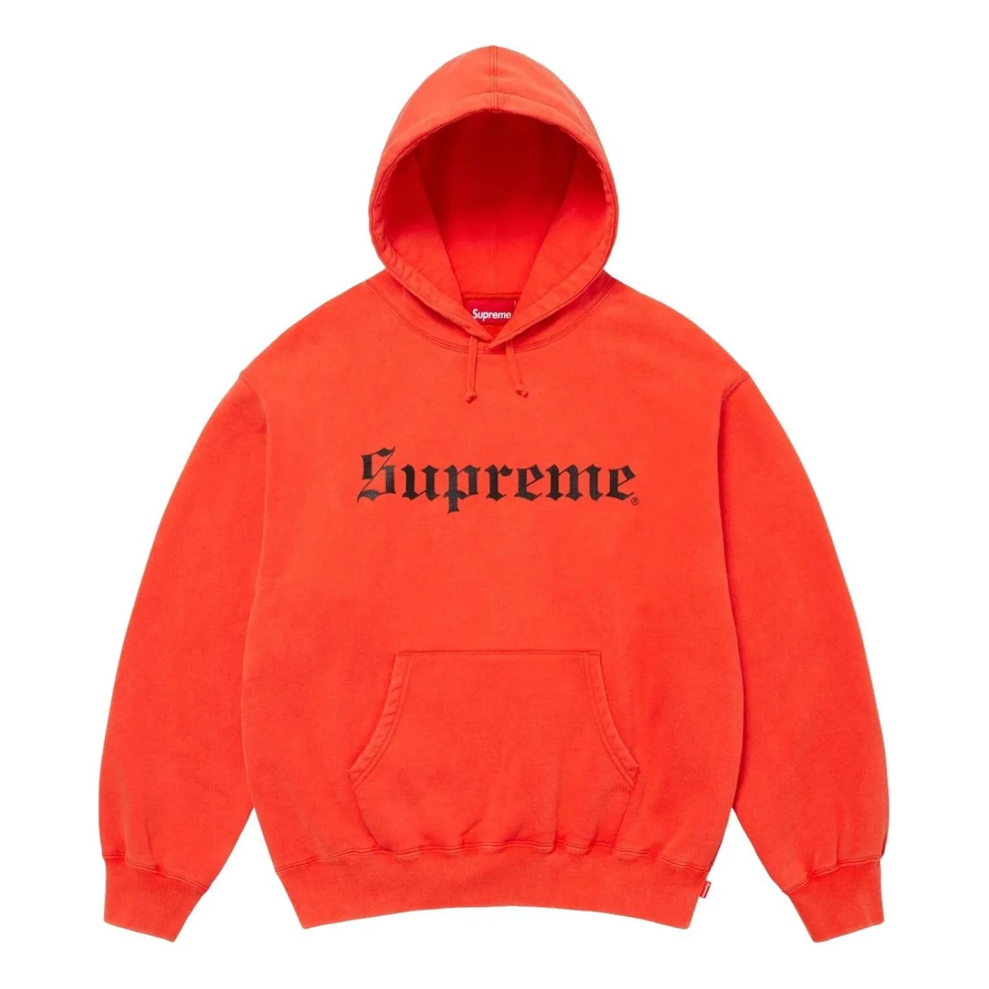 Supreme FW25 Washed Old English Hooded Sweatshirt 'Orange' SUP-FW25-107-ORG