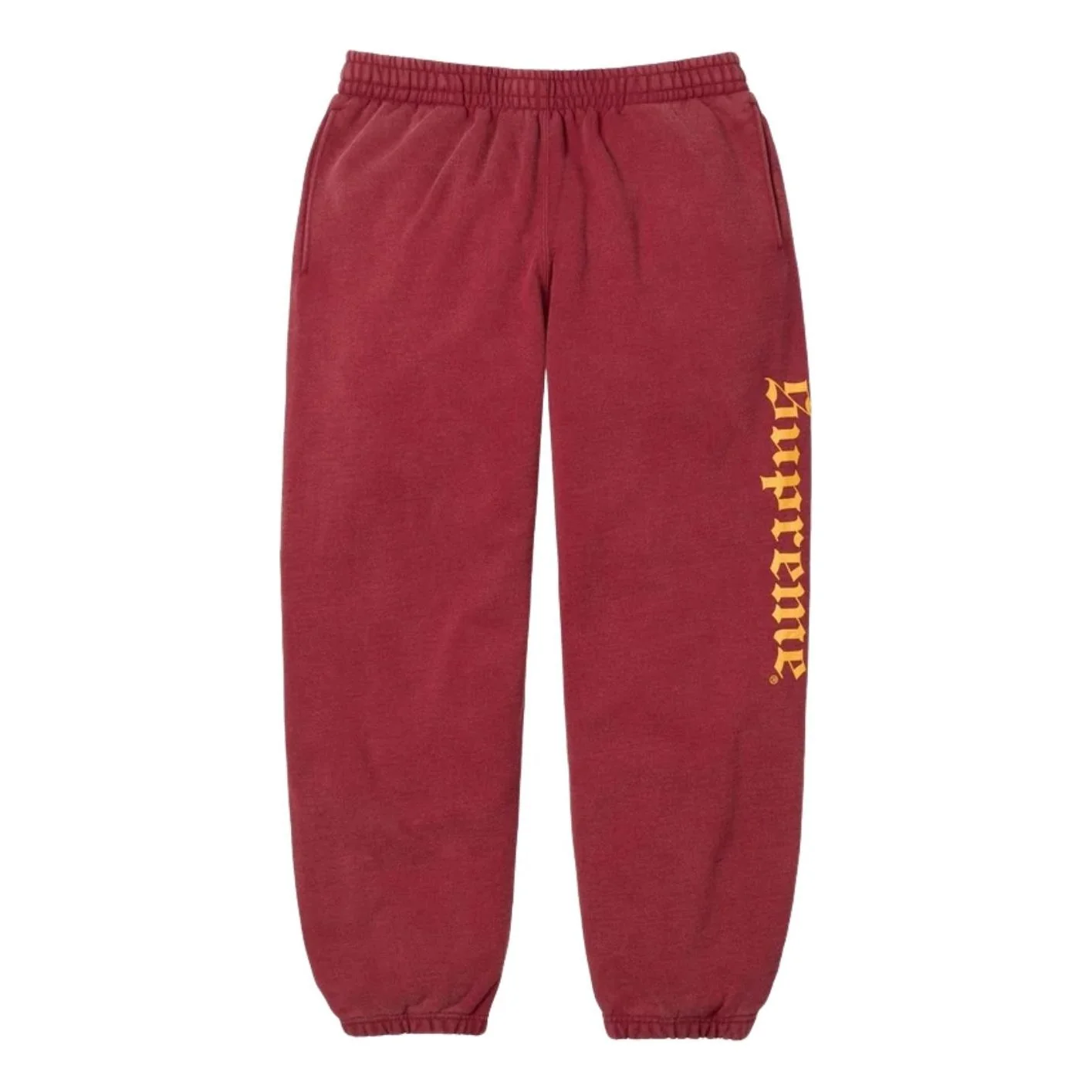Supreme FW25 Washed Old English Sweatpant 'Cardinal' SUP-FW25-190-CRD