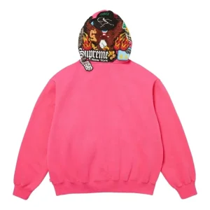 Supreme FW26 Patches Zip Up Hooded Sweatshirt 'Pink' SUP-FW26-013-PNK