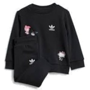 (TD) adidas Originals x Hello Kitty Crew Set Asia Sizing 'Black' IR6790