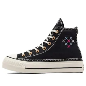 (WMNS) Converse Chuck Taylor All Star Lift Crafted Stitching Platform 'Black White' A08731C